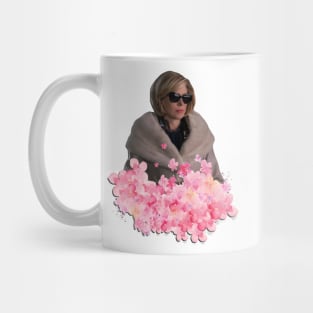 Christine Baranski Pink Floral Mug